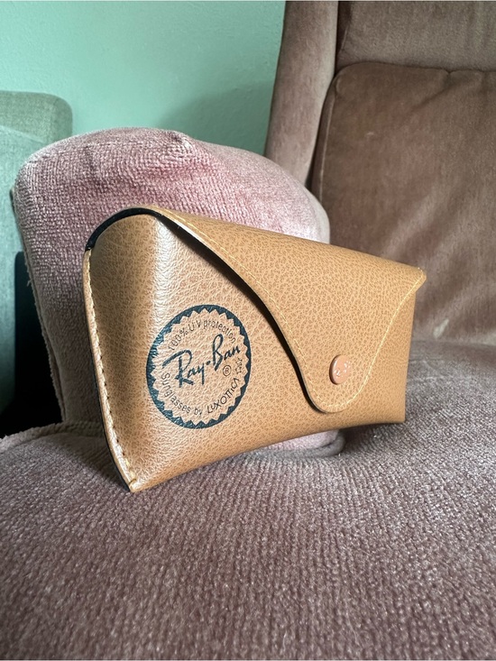 Ray-Ban Accessories - Ray-Ban Tan/Brown Faux Leather Sunglasses Case